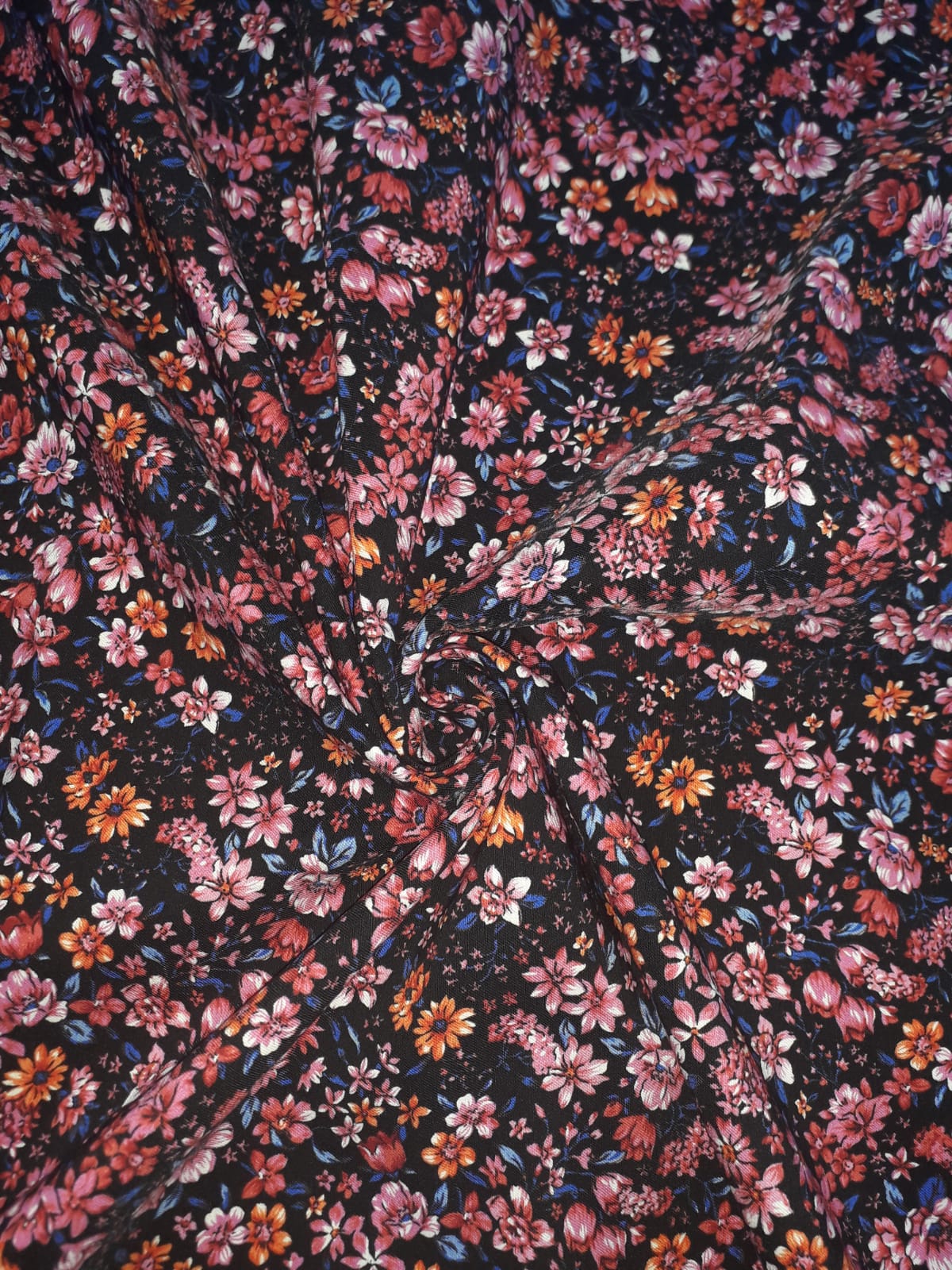 Printed Cotton Twill Spandex - Abies Dress Fabric