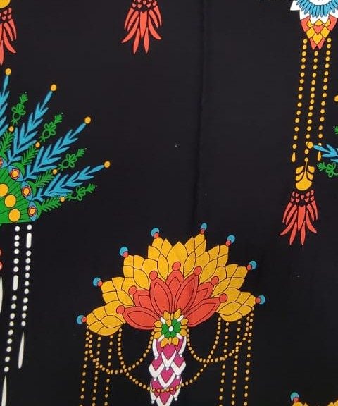 Printed Rayon Twill #6 Black