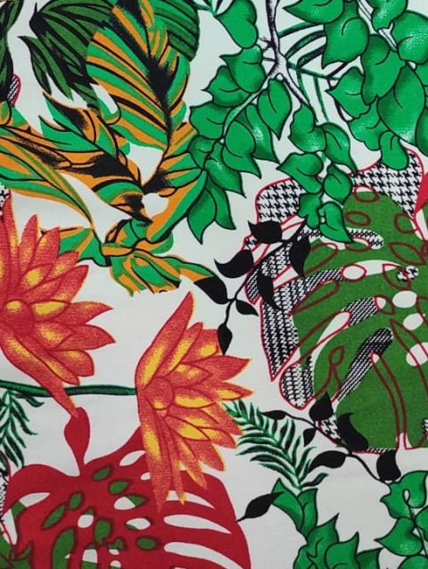 Printed Sateen Cottons #06 White