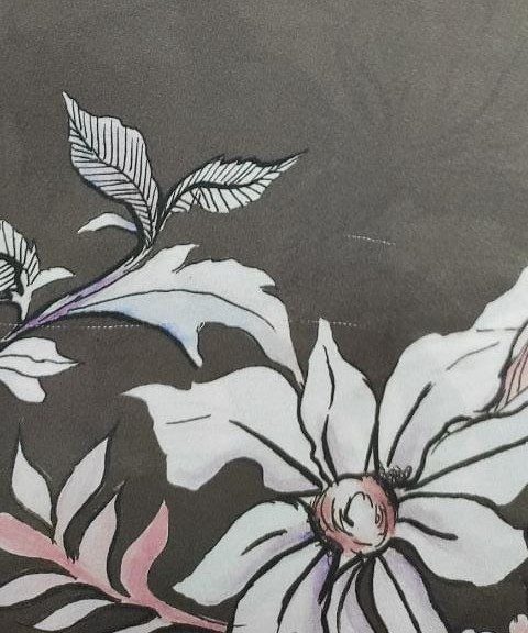 Silky Sayaki Prints #4 Grey