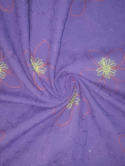 Printed Embroidered Cotton