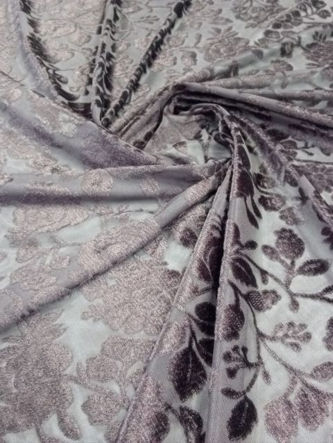 Rose Jacquard Coral Velour