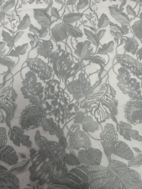 Embroidered Rose Tulle