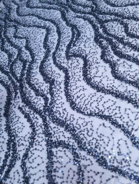 Heavy beaded and sequins Lace