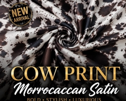 Cow Print Moroccan Satin